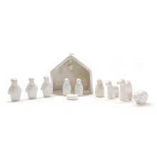Load image into Gallery viewer, Porcelain Miniature Nativity Scene Set in Gift Box