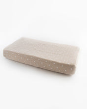 Load image into Gallery viewer, SALE-Taupe Cross Cotton Muslin Changing Pad Cover