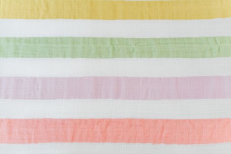 Cabana Stripes Cotton Muslin Crib Sheet