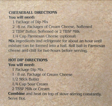 Load image into Gallery viewer, 3 Flavorful Dip Mixes: BLT, Artichoke Spinach, Garlic Onion
