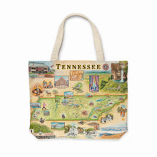 Load image into Gallery viewer, Tennessee Map Canvas Tote Bag
