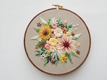 Load image into Gallery viewer, Floral Harvest Embroidery Kit
