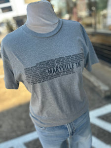 Maryville, Tennessee Landmarks Tee