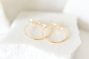 18k gold plated hoops -earrings- hypoallergenic