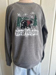 SALE- Happy Holidays Winter Bear Crewneck