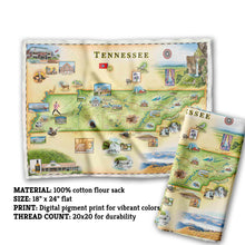 Load image into Gallery viewer, Tennessee Map Kitchen Towel
