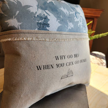 Load image into Gallery viewer, Go Big or Go Home, Reading Pillow, blue zinnia
