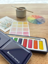 Load image into Gallery viewer, Watercolor Set- 12 Artist Grade Colors + Wood Brush
