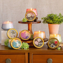 Load image into Gallery viewer, Accent Watercolor Pressed Floral Candle - Berry Fig
