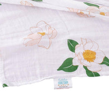 Load image into Gallery viewer, Southern Magnolia Baby Muslin Swaddle Receiving Blanket Breathable and Lightweight
