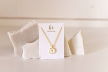 Load image into Gallery viewer, The Lennon dainty cross charm necklace 18k gold plated
