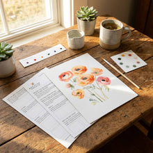 Load image into Gallery viewer, All-In-One Watercolor Paint Set - Ranunculus Blooms
