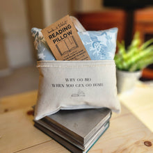 Load image into Gallery viewer, Go Big or Go Home, Reading Pillow, blue zinnia
