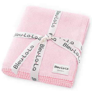 100% Organic Luxe Baby Blanket  : Blush Pink