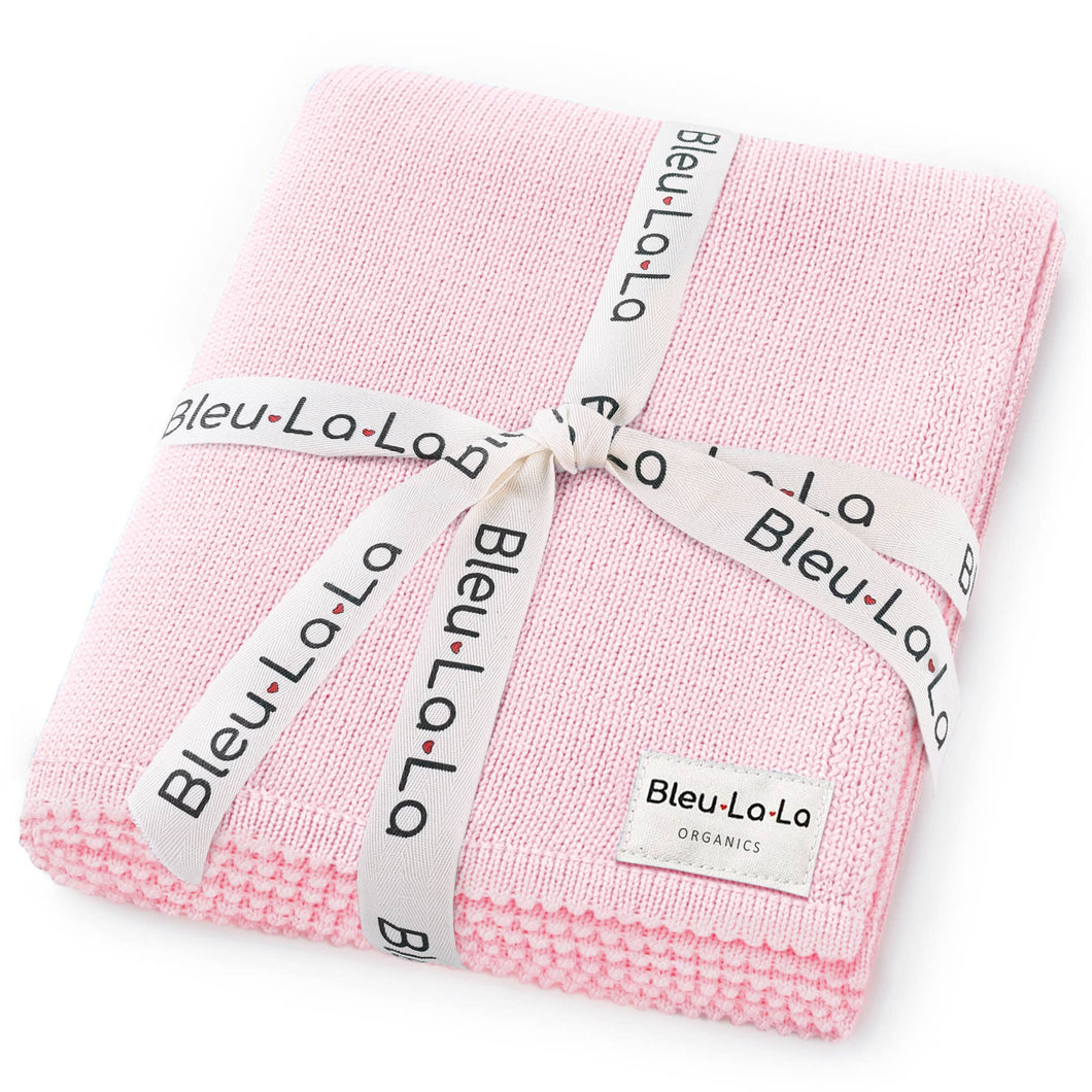 100% Organic Luxe Baby Blanket  : Blush Pink