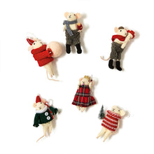 Load image into Gallery viewer, The Night Before Christmas Hand-Crafted Felt Mouse Ornament
