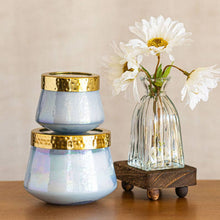 Load image into Gallery viewer, Accent Watercolor Pressed Floral Candle - Berry Fig
