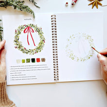 Load image into Gallery viewer, Christmas watercolor workbook
