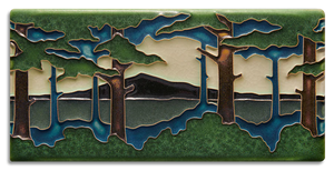 Pine Landscape Horizontal Art Tile- 4x8 Summer