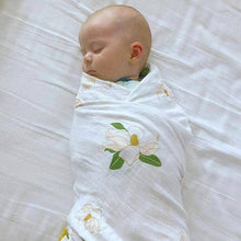 Load image into Gallery viewer, Southern Magnolia Baby Muslin Swaddle Receiving Blanket Breathable and Lightweight
