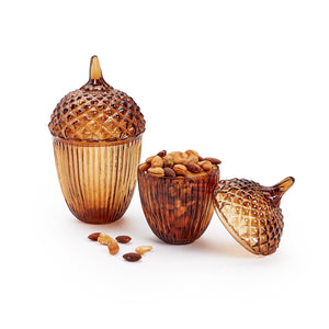 Amber Acorn Jars