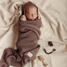 Load image into Gallery viewer, 100% Organic Cotton Pointelle Swaddle Receiving Baby Blanket: Powder Blue
