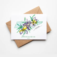 Load image into Gallery viewer, Tennessee Iris State Flower Notecard Set
