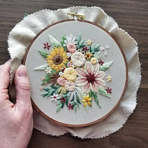 Floral Harvest Embroidery Kit