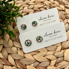 Load image into Gallery viewer, Pretty Little Things Studs - English Garden: Antique Bronze Setting
