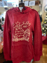 Load image into Gallery viewer, Jolly &amp; Caffeinated Cozy Holiday Hoodie
