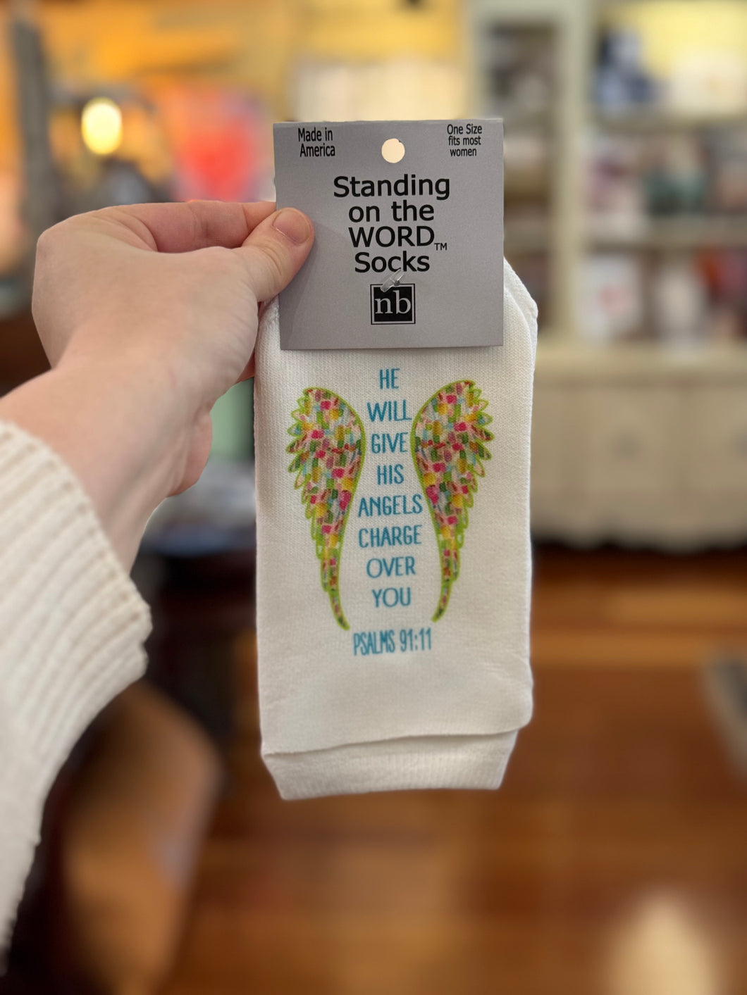 He will Give His Angels Charge Over You- Standing on the Word Socks