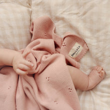 Load image into Gallery viewer, 100% Organic Cotton Pointelle Swaddle Receiving Baby Blanket: Ballet Slippers
