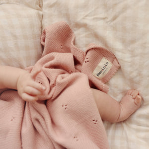 100% Organic Cotton Pointelle Swaddle Receiving Baby Blanket: Ballet Slippers