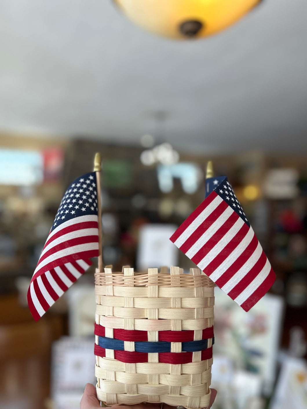 American Flag Patriotic Basket