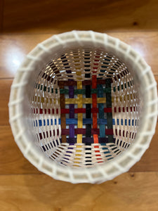 Multi-Colored Barnyard Cat Basket