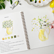 Load image into Gallery viewer, Flowers watercolor workbook
