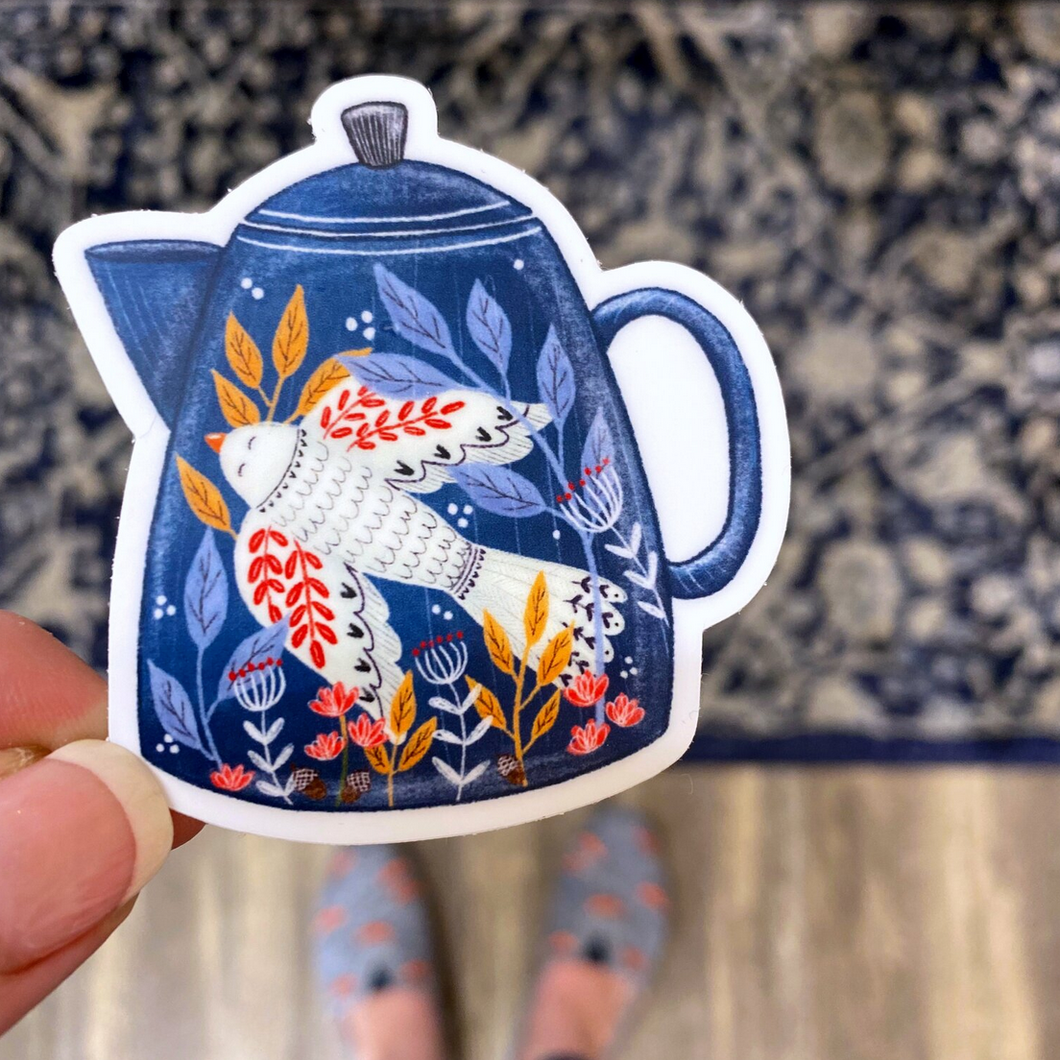 Blue Teapot Sticker