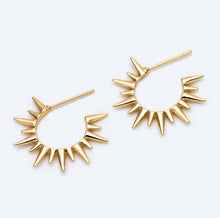 Load image into Gallery viewer, Mikel 18k gold stud earrings-non tarnish-hypoallergenic
