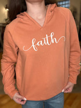 Load image into Gallery viewer, Faith- Hooded V-neck Sweatshirt
