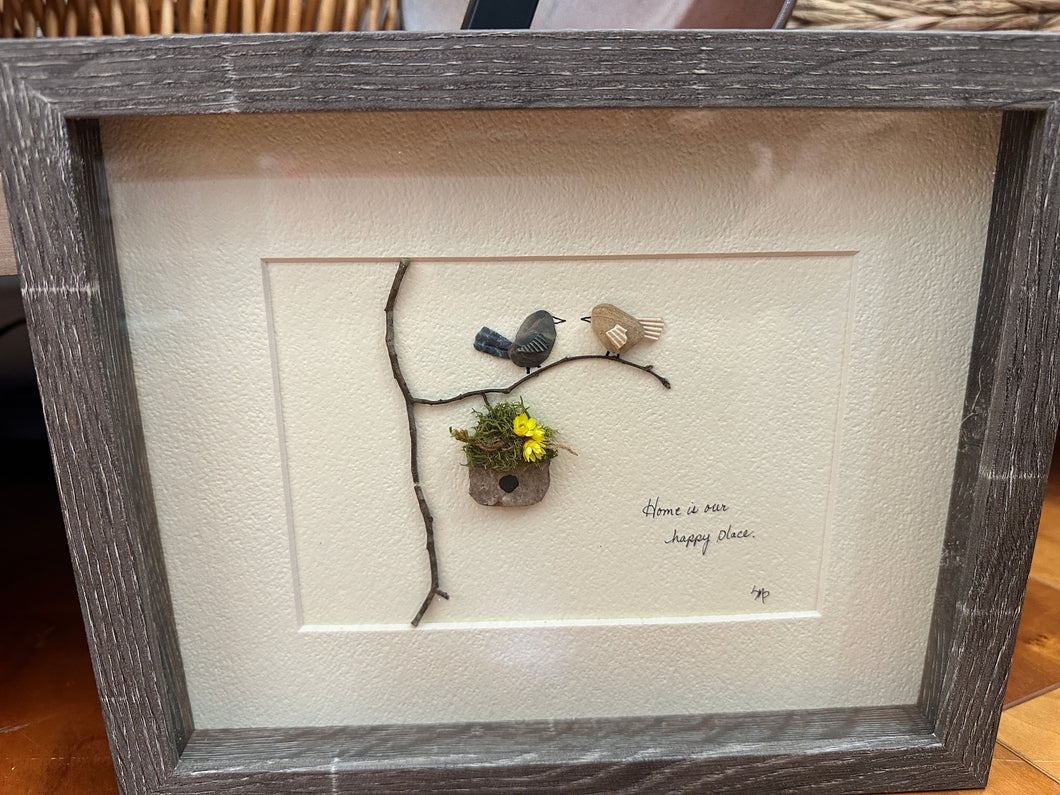 Home is our Happy Place Pebble Art