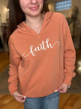 Load image into Gallery viewer, Faith- Hooded V-neck Sweatshirt
