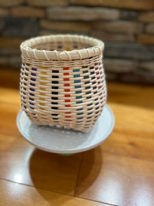 Multi-Colored Barnyard Cat Basket