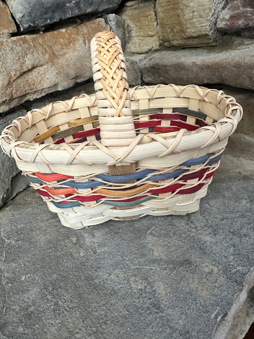 Striped Multi-color Petite Basket