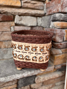 Ornate Footed Square Basket