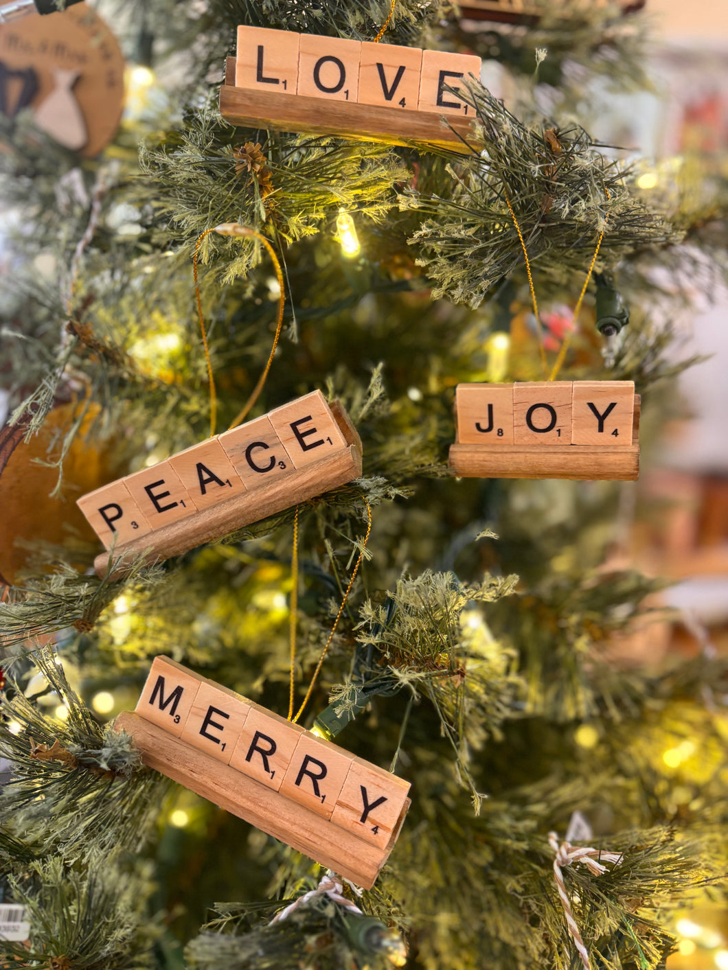 Scrabble Tile Ornaments