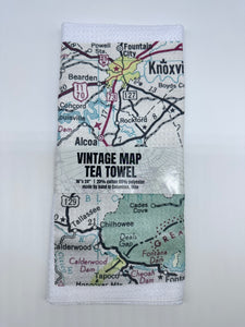 Maryville, Tennessee Vintage Map Kitchen Towel