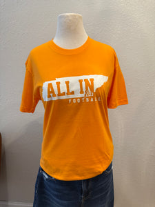Orange All in for Football Tee