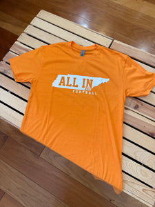 Orange All in for Football Tee