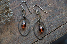 Load image into Gallery viewer, Amber Earrings in Natural Brass
