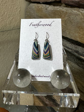 Load image into Gallery viewer, Tiny Triangle Featherwood Earrings
